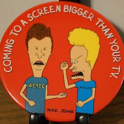 Bearish And ButtHead Metal Button Pin