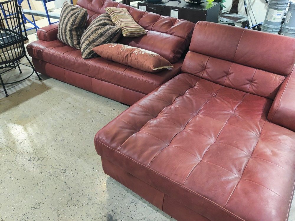 Natuzzi Edditions Leather Couch