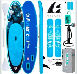 🔥new inbox🔥FunWater SUP Inflatable Stand Up Paddle Board 10'6×33"×6" Ultra-Light Inflatable Paddleboard with ISUP Accessories