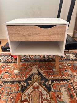 Mid-Century Modern Nightstand with Drawer