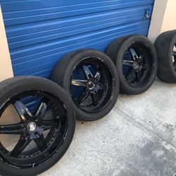 22” Inch Truck Rims And Tires 6 Lug