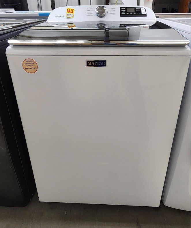 New Maytag 4.7 cu. ft. Smart Capable White Top Load Washing Machine with Extra Power and Deep Fill 

