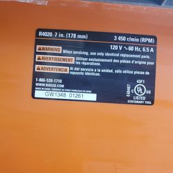 7" 6.5amp Rigid Wet Saw
