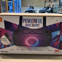 JBL Party box On-The-Go Bluetooth Speaker W/ Mic Included.