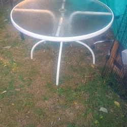 Metal And Glass Table For Your Patio 