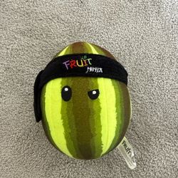 Fruit Ninja watermelon plush NANCO video game seen eyes headband