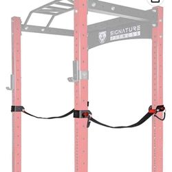 Signature Fitness SF-3 1,500 Weight Capacity 3” x 3” Power Cage Squat Rack Safety Straps Only