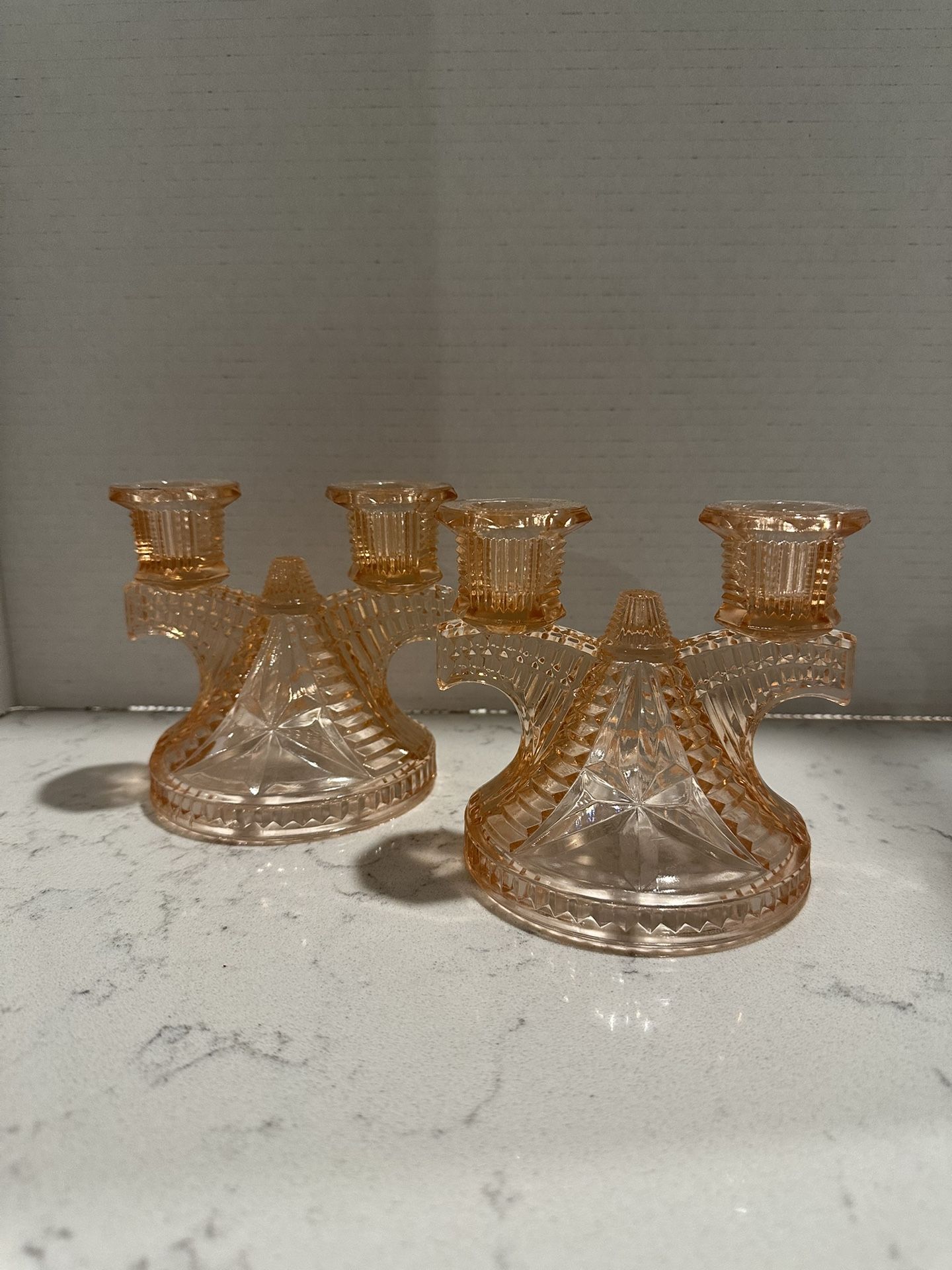 Depression Glass Candle Holder