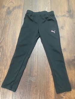 Girls black and pink puma leggings size 6 #23
