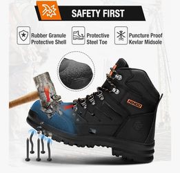 Puncture Proof Construction Boots with Breathable Lining, Anti-static, size 13 men’s