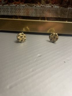 14k Nugget Earrings 