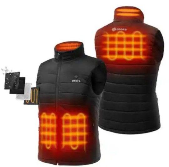 Certified Blue Sign Men's XL Heated Vest With Battery, Charger In Black