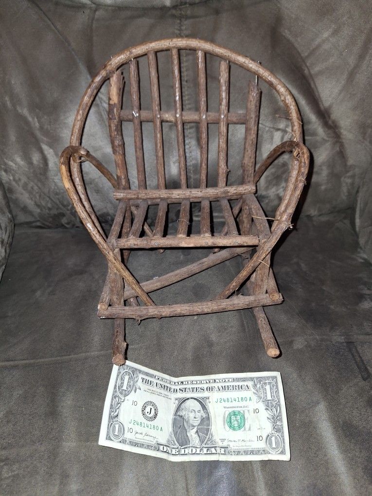 Handcrafted Wood Doll Chair