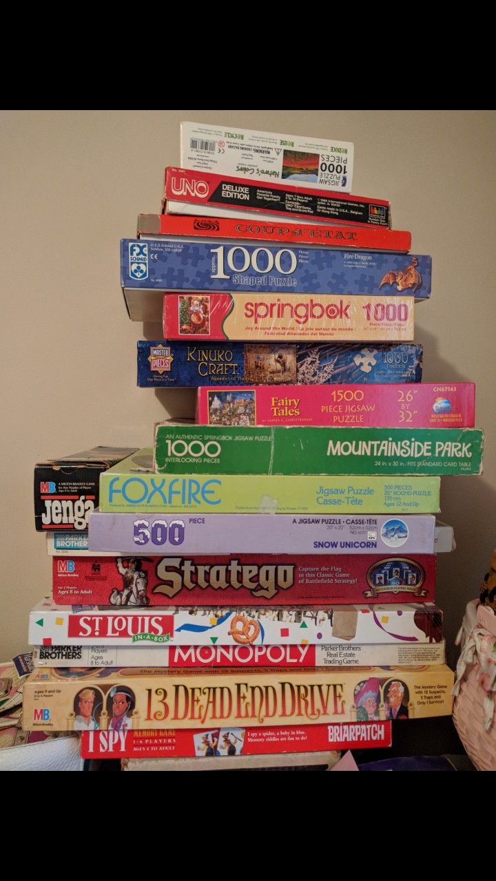 Old/Vintage Board Games/Puzzles $40 for all