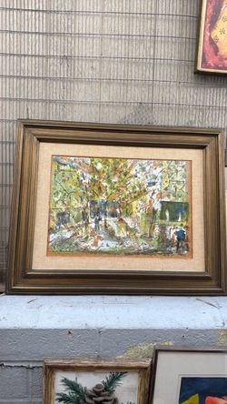 Mid Century watercolor signed