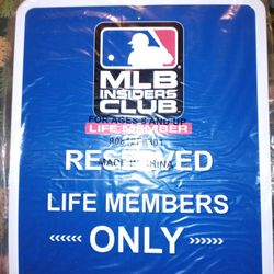 MLB Insider Club Life Membership Metal Sign Keychain And Pen With Booklet