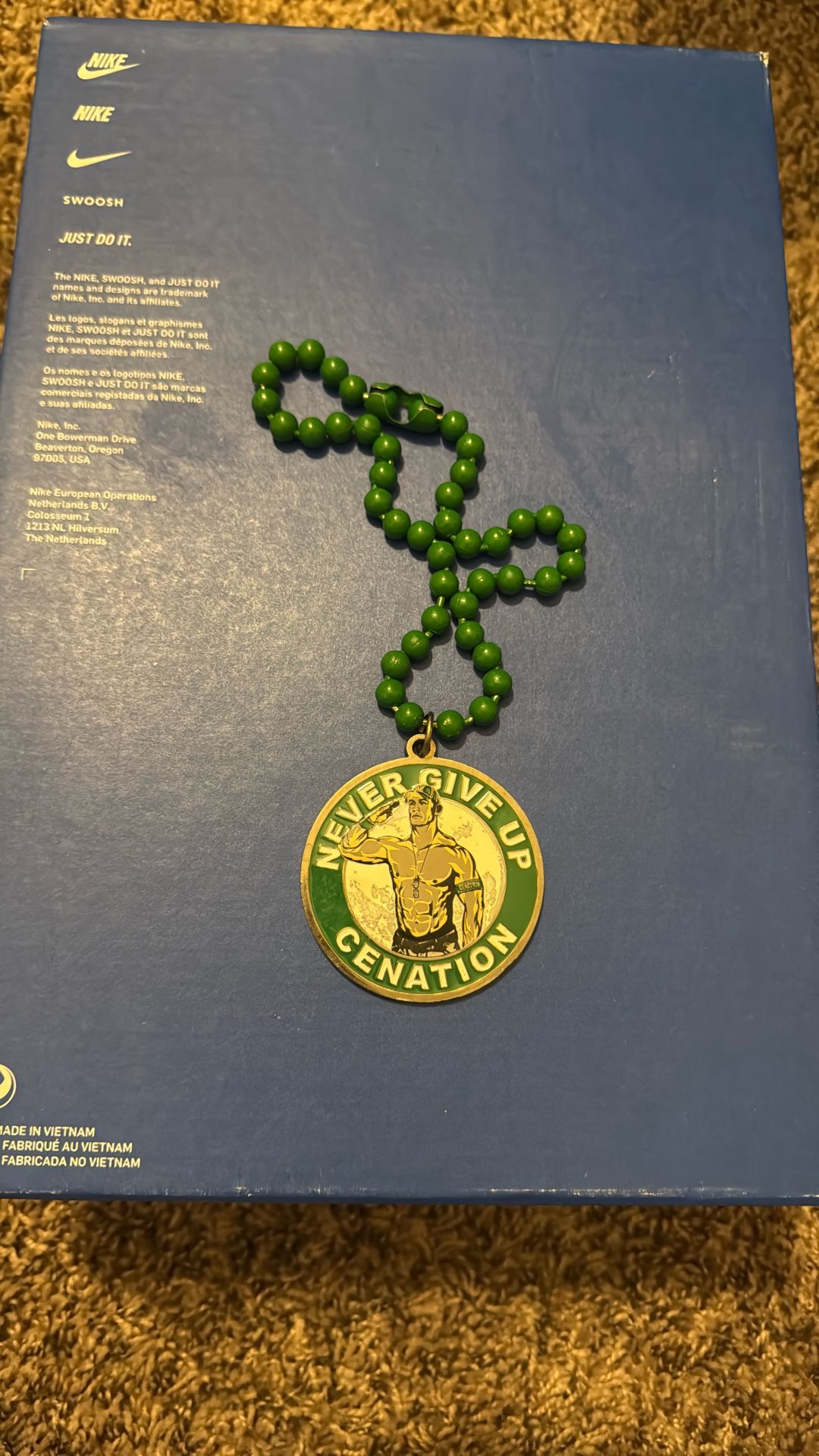WWE John Cena Never Give Up Cenation Metal Pendant
