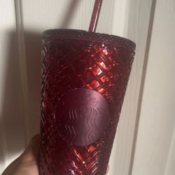 Starbucks Christmas Red Jeweled Cup