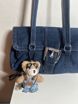 Denim shoulder bag