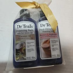Dr Teals Foaming Bath Set Pink Himalayan & coconut oil Relax Restore 3oz each