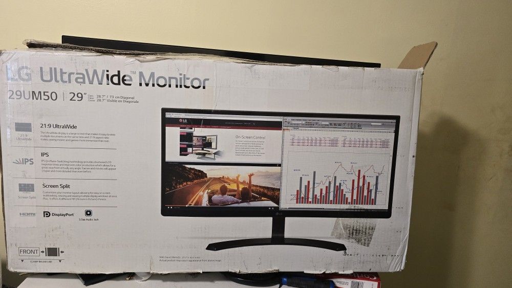 LG 29” UltraWide Monitor (Perfect Condition), Original Box & Packaging Included