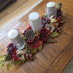 Large Table Center Piece. Multi-Color. 28 Inches Long.