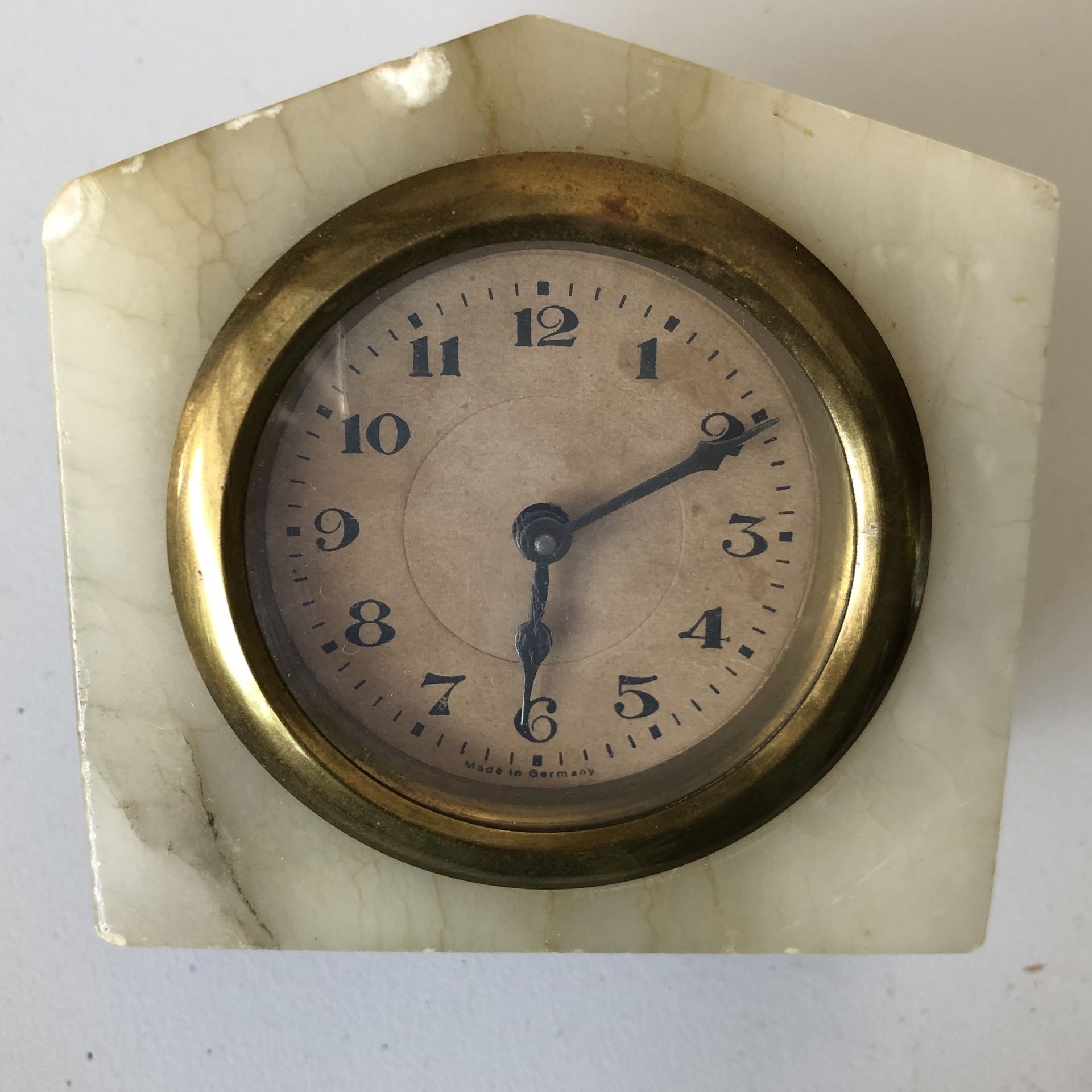Alabaster antique clock