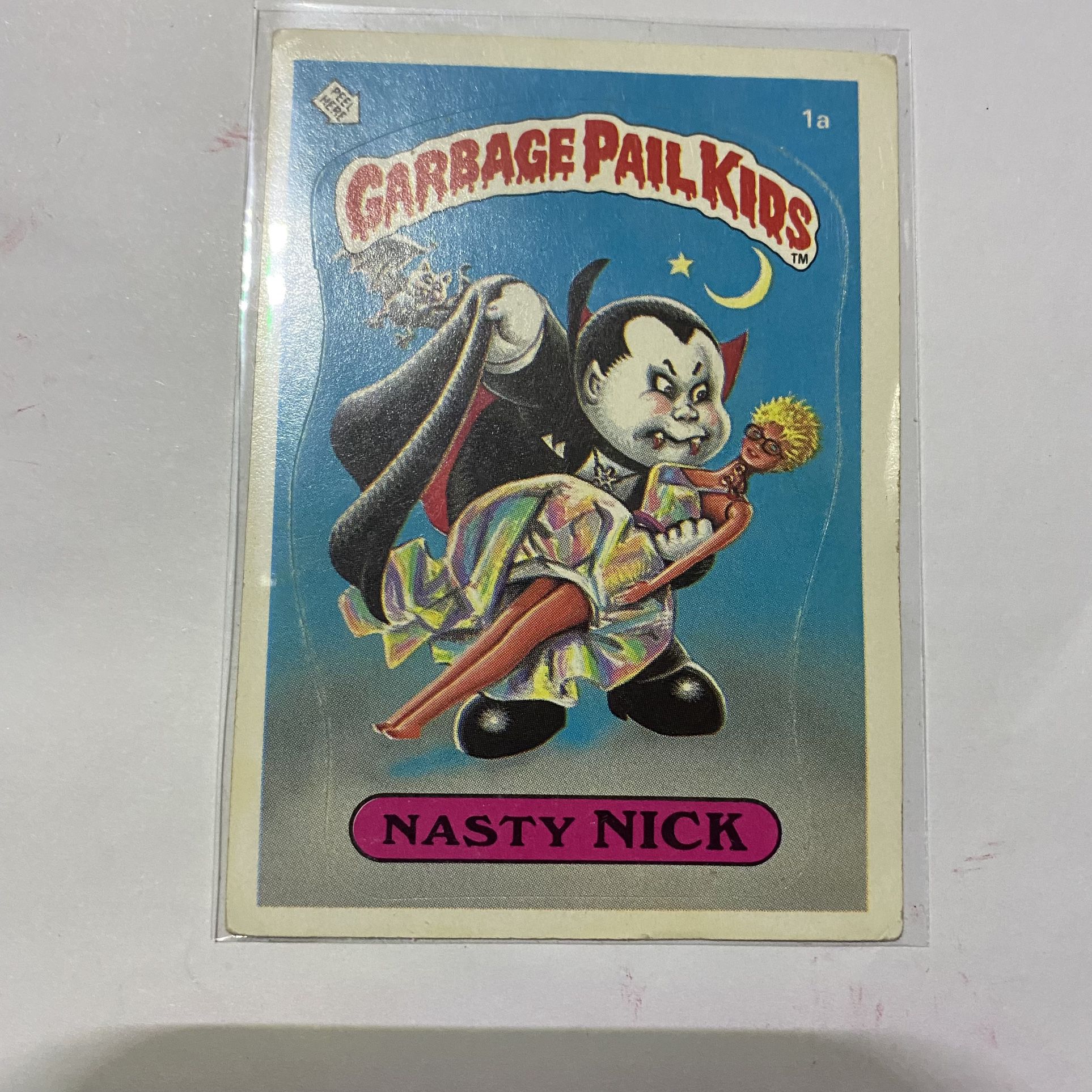 1985 G P K  Card 1a Nasty Nick Original Series . Hard To Come By