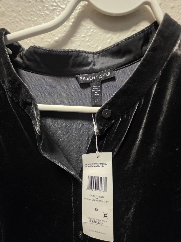 Eileen Fisher Collar Bottom Down 2x