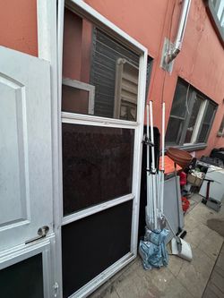 Large White Framed Window Unit