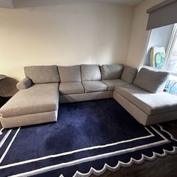 Living Spaces Hampstead Dove Sofa Chaise Corner Couch