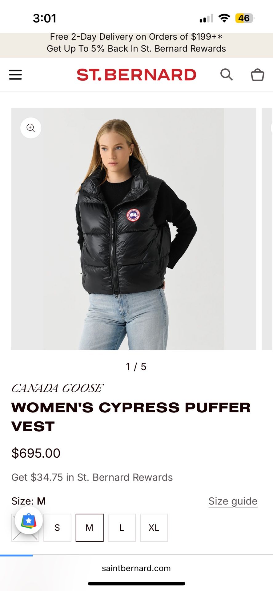CANADA GOOSE WOMEN'S CYPRESS PUFFER VEST