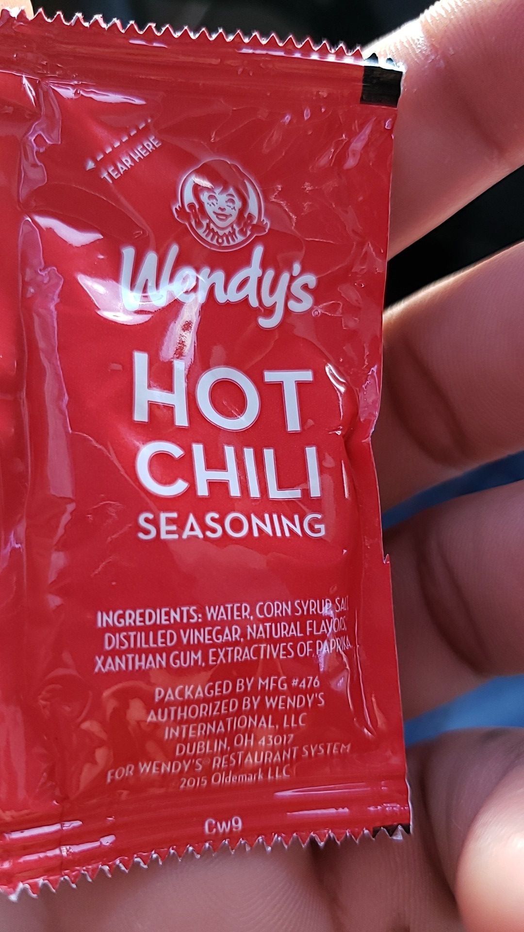 The last Wendy's hot chili seasoning