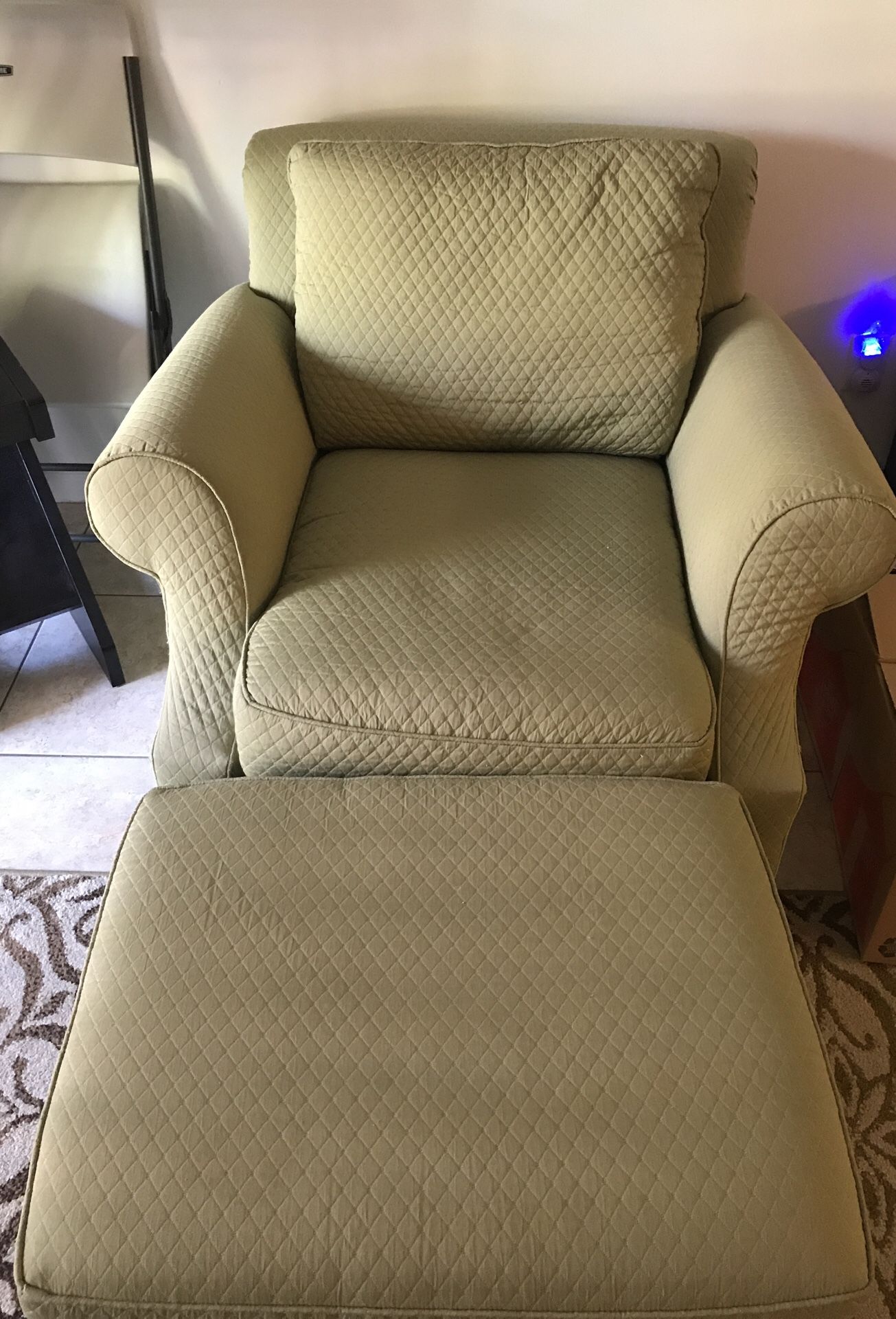 Chair with ottoman