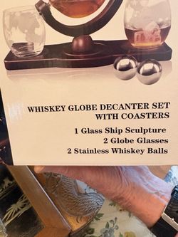 Whiskey globe decanter