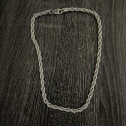 GLD White Gold Rope Chain 18 Inch