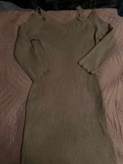 Brown Long Sleeve Dress