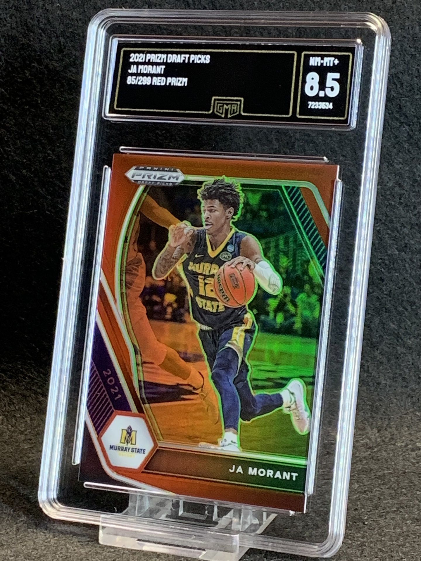 2021 Prizm Draft Picks 🔥 Ja Morant 🔥 Red Prizm /299 GMA 8.5 NM-MT 💎 - Memphis Grizzlies 