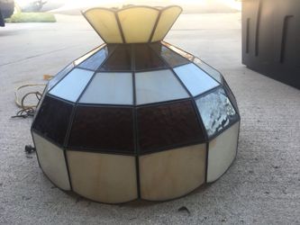 Vintage glass hanging lamp