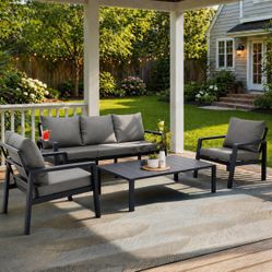 4pc Aluminum Outdoor Patio Furniture Set 