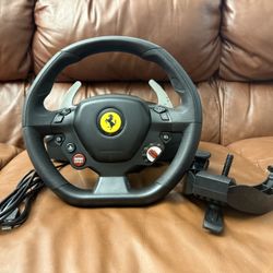 Thrustmaster T80 Ferrari 488 GTB Edition Racing Wheel ONLY for PS4 PC USED