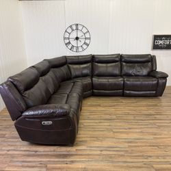 American Signature Electric Recliner Sectional Couch Delivery Available 