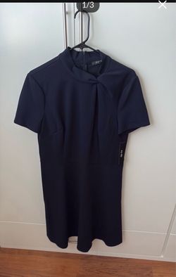 Fit and flare dress Navy blue