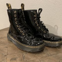 Dr. martens Black Shiny Leather Boots