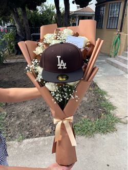Bouquet with hat