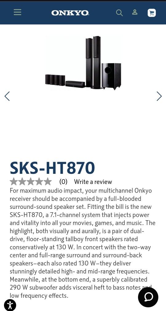 Onkyo ht870 hot sale