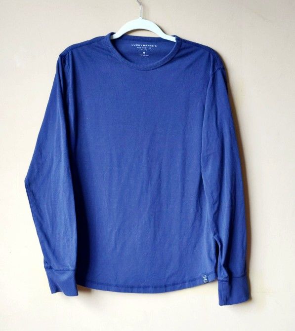 Lucky Brand Men's Long Sleeve t tee shirt top size M medium light sweater