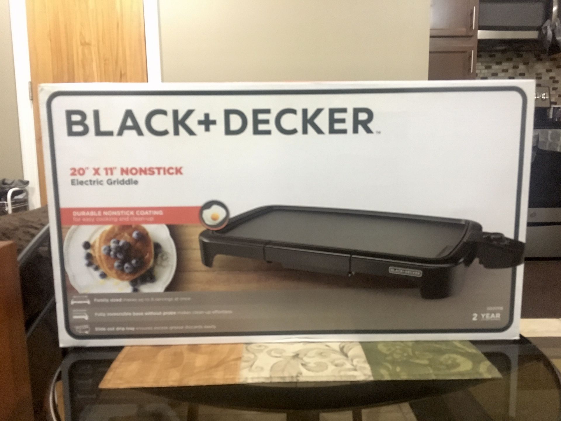 Black Decker Electric Griddle for making Pan Cakes etc
