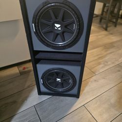 Universal Car Stereo Paintable Ported Dual 15" Kicker Comp C15 Sub Box 2 Ohm