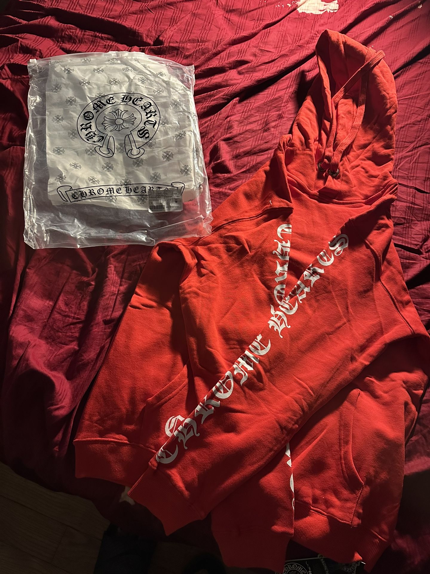 Chrome Hearts Hoodie- Red/White (Fast Pickup)